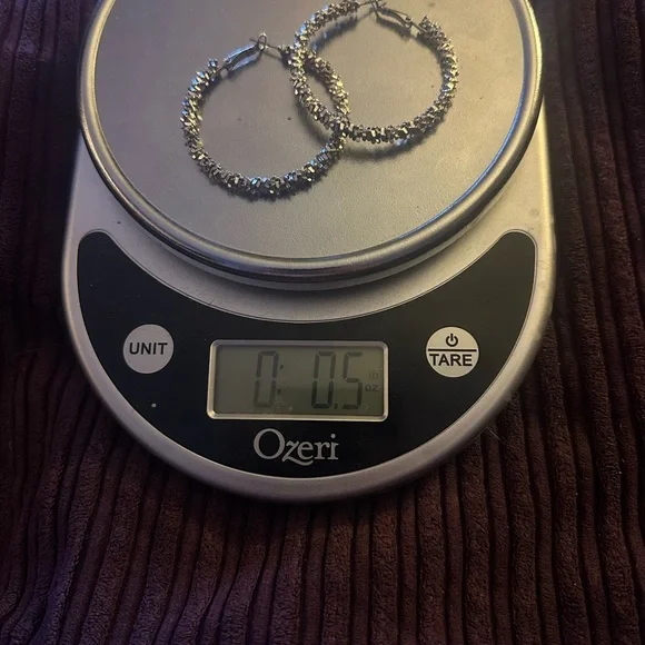 Elegant Silver Hoop Earrings - Picture 4 of 4